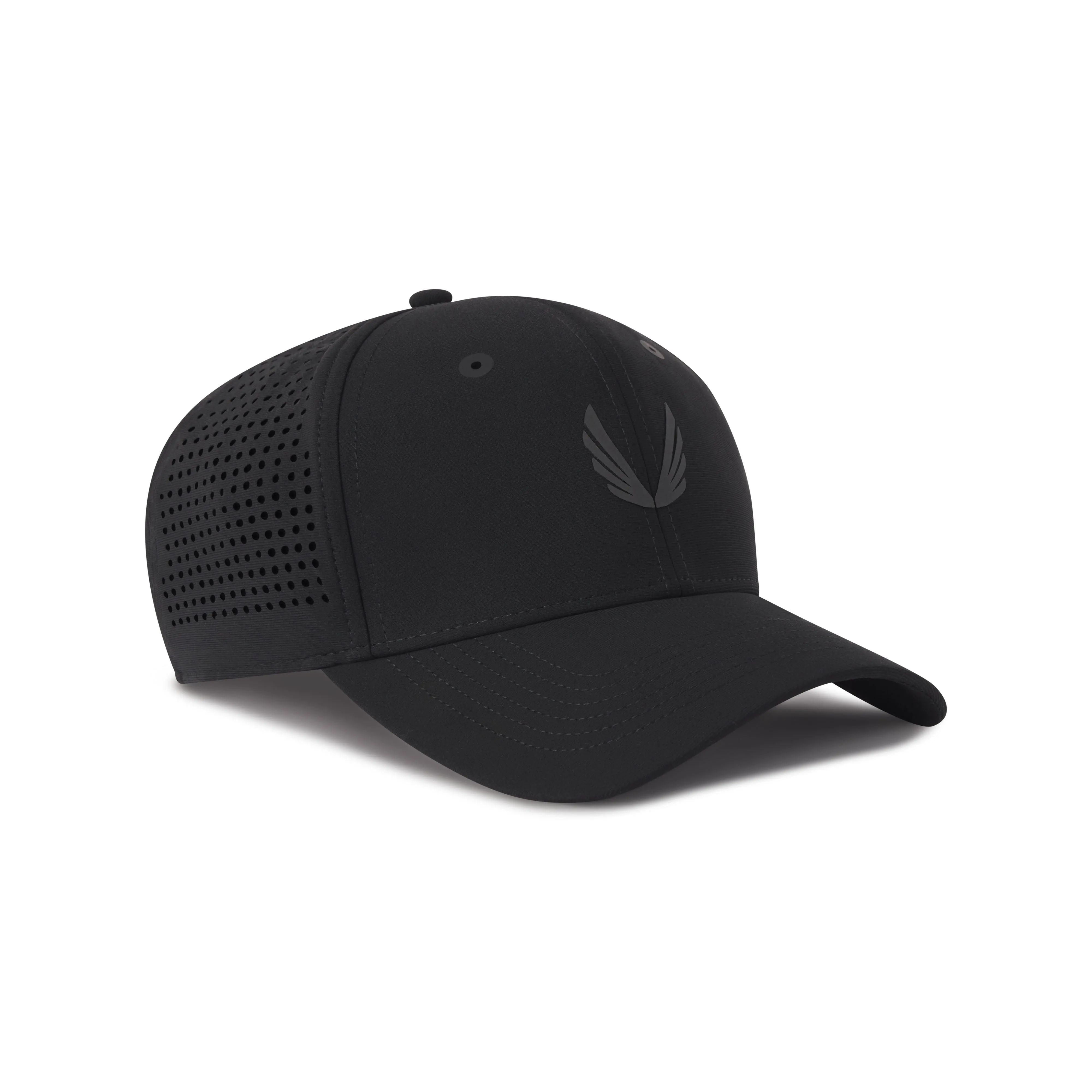 0818. Tetra-Lite® Sport Cap - Black/Black "Wings"