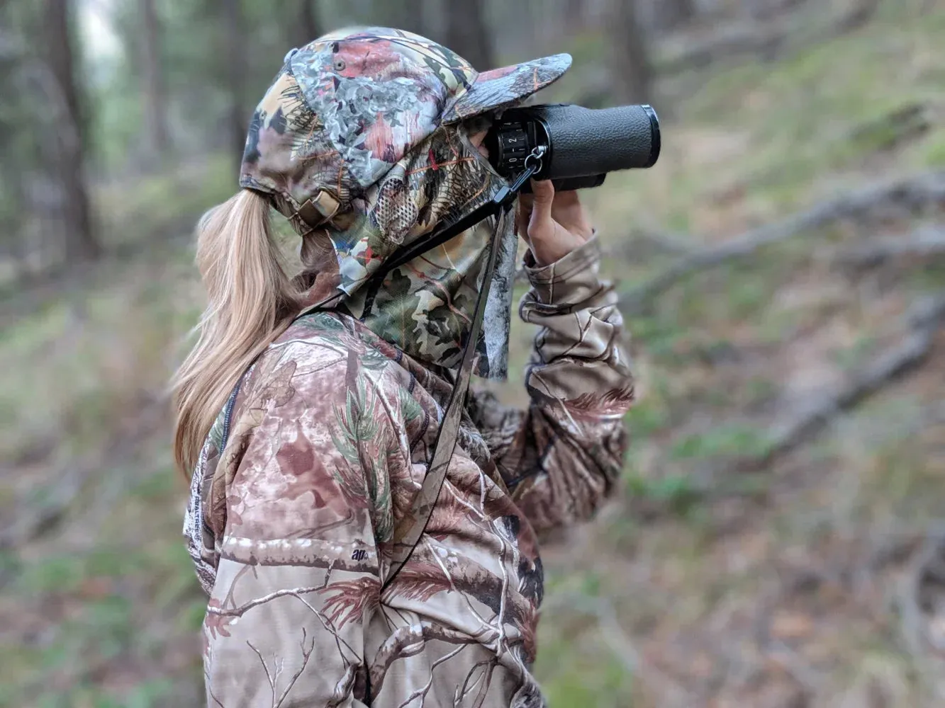 2-in-1 FRONT Face Mask and Camo Hat for Duck Hunting by QuikCamo