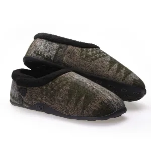 Adam - Khaki Grey Aztec Men's Slippers