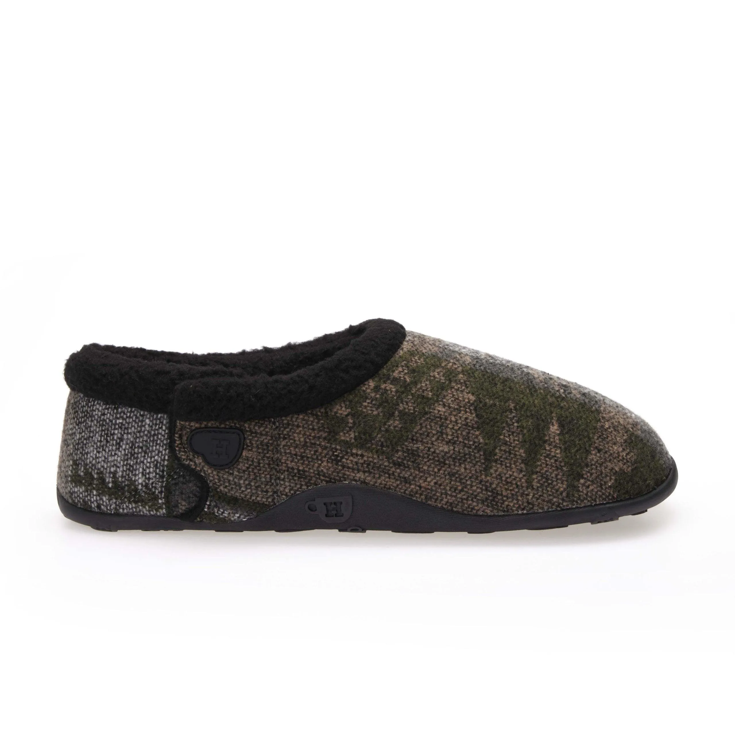 Adam - Khaki Grey Aztec Men's Slippers