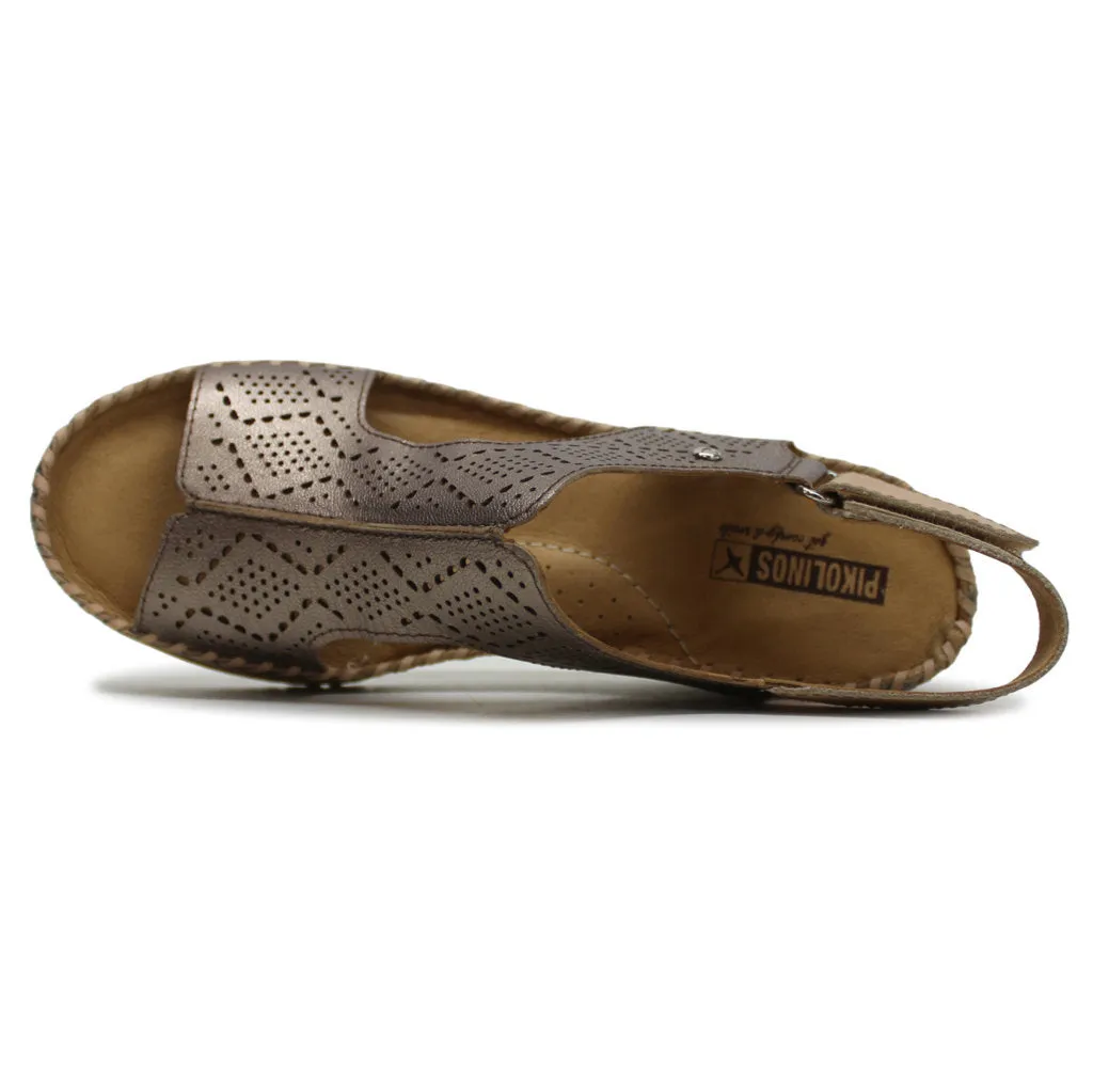 Aguadulce Perforated Leather Women's Wedge Sandals