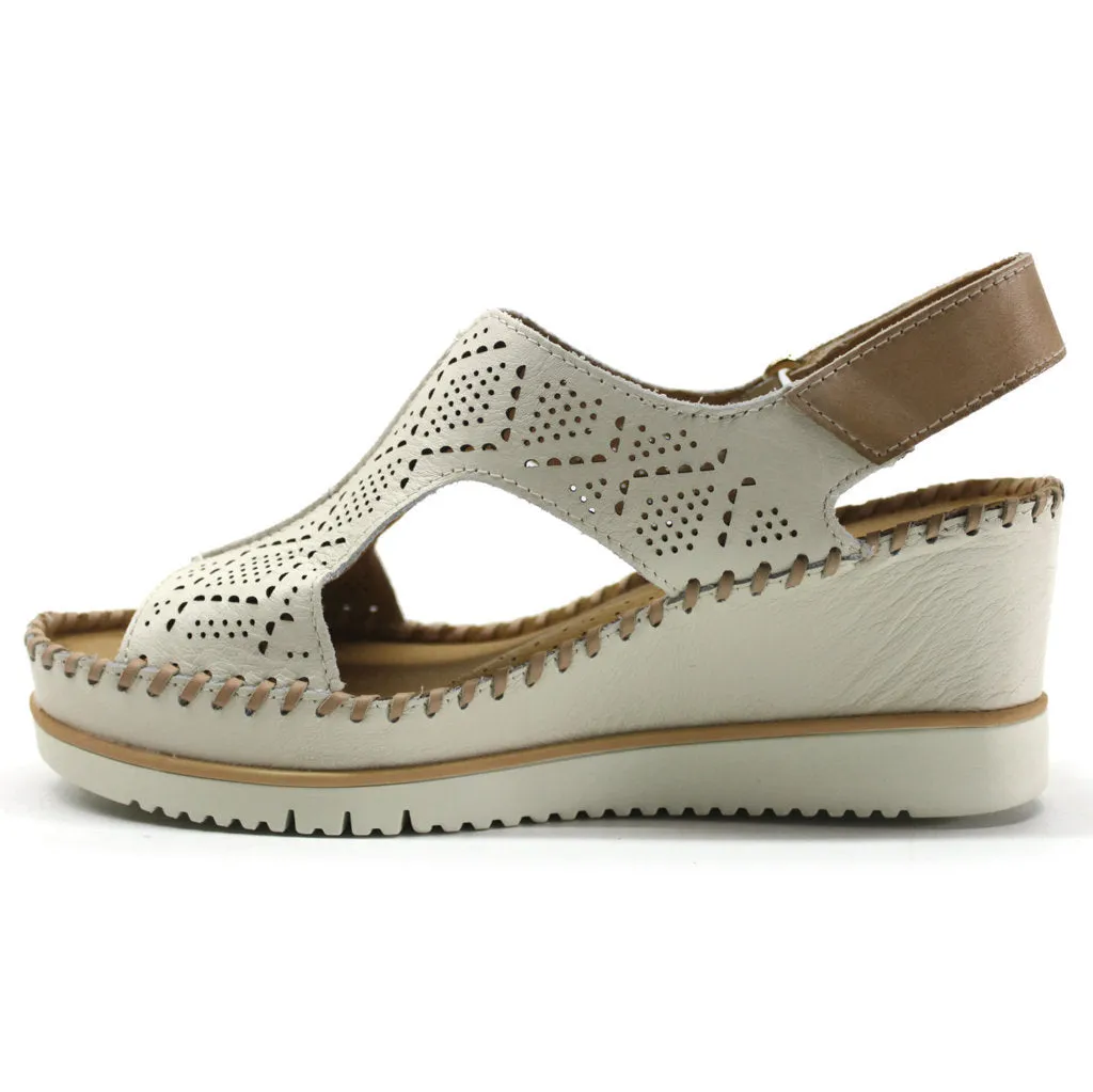 Aguadulce Perforated Leather Women's Wedge Sandals