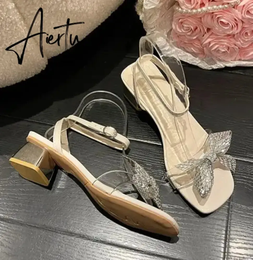 Aiertu Black Platform Sandals Female Shoe Summer Lace Denim Women's High Heels Med Espadrilles Girls Laces Fashion Gladiator Beige