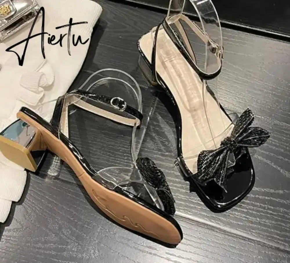 Aiertu Black Platform Sandals Female Shoe Summer Lace Denim Women's High Heels Med Espadrilles Girls Laces Fashion Gladiator Beige