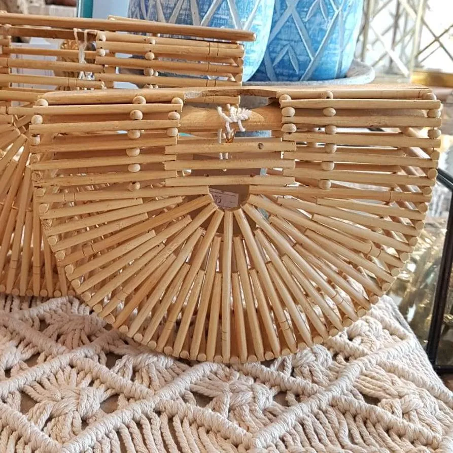 Bamboo Half Circle Hand Bags