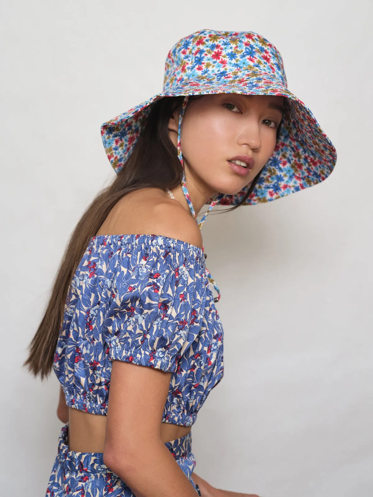 Barriére Daisy Print Sun Hat