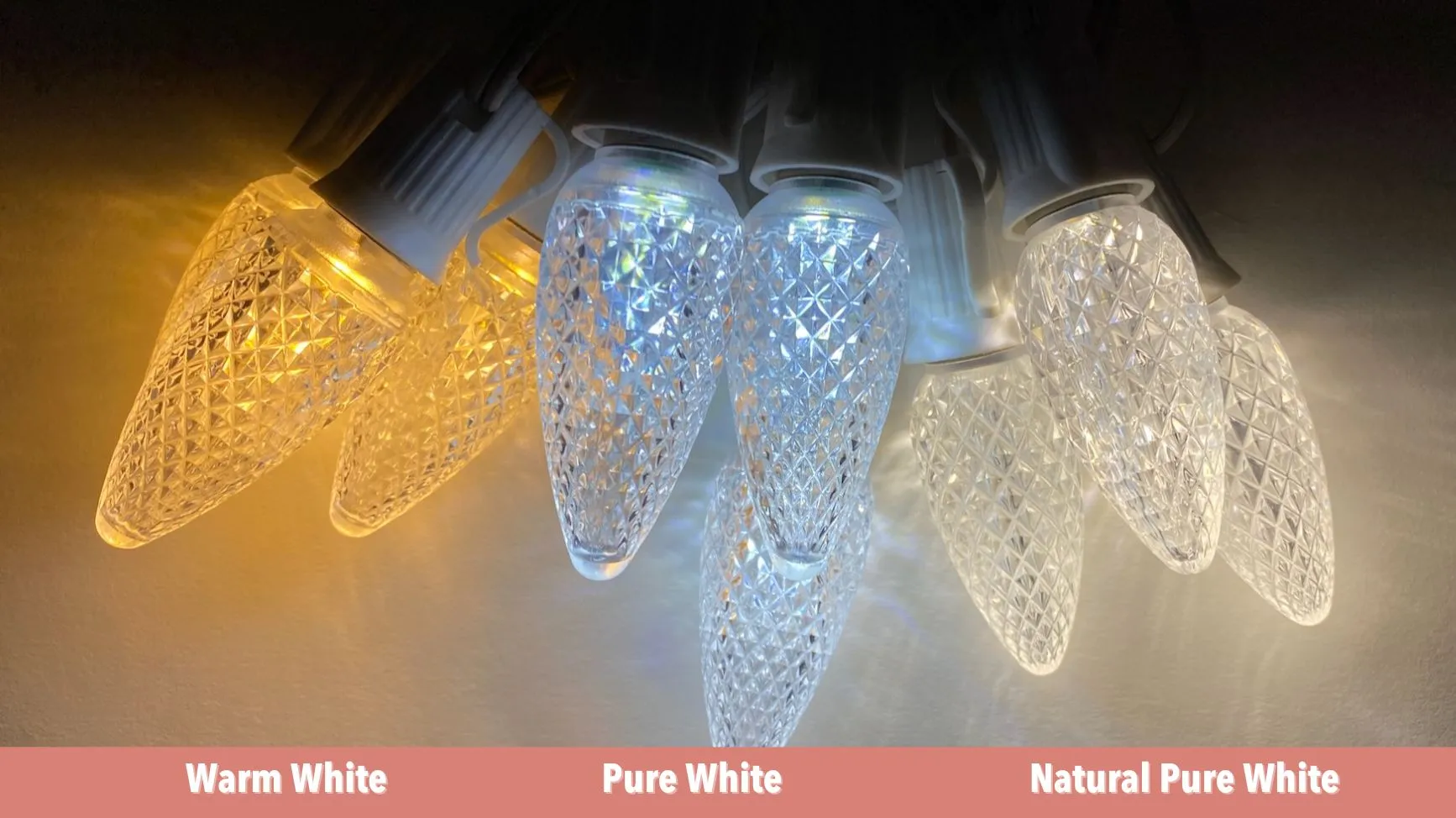 C9 Natural Pure White LED (SMD) Bulbs E17 Bases (25 Pack)