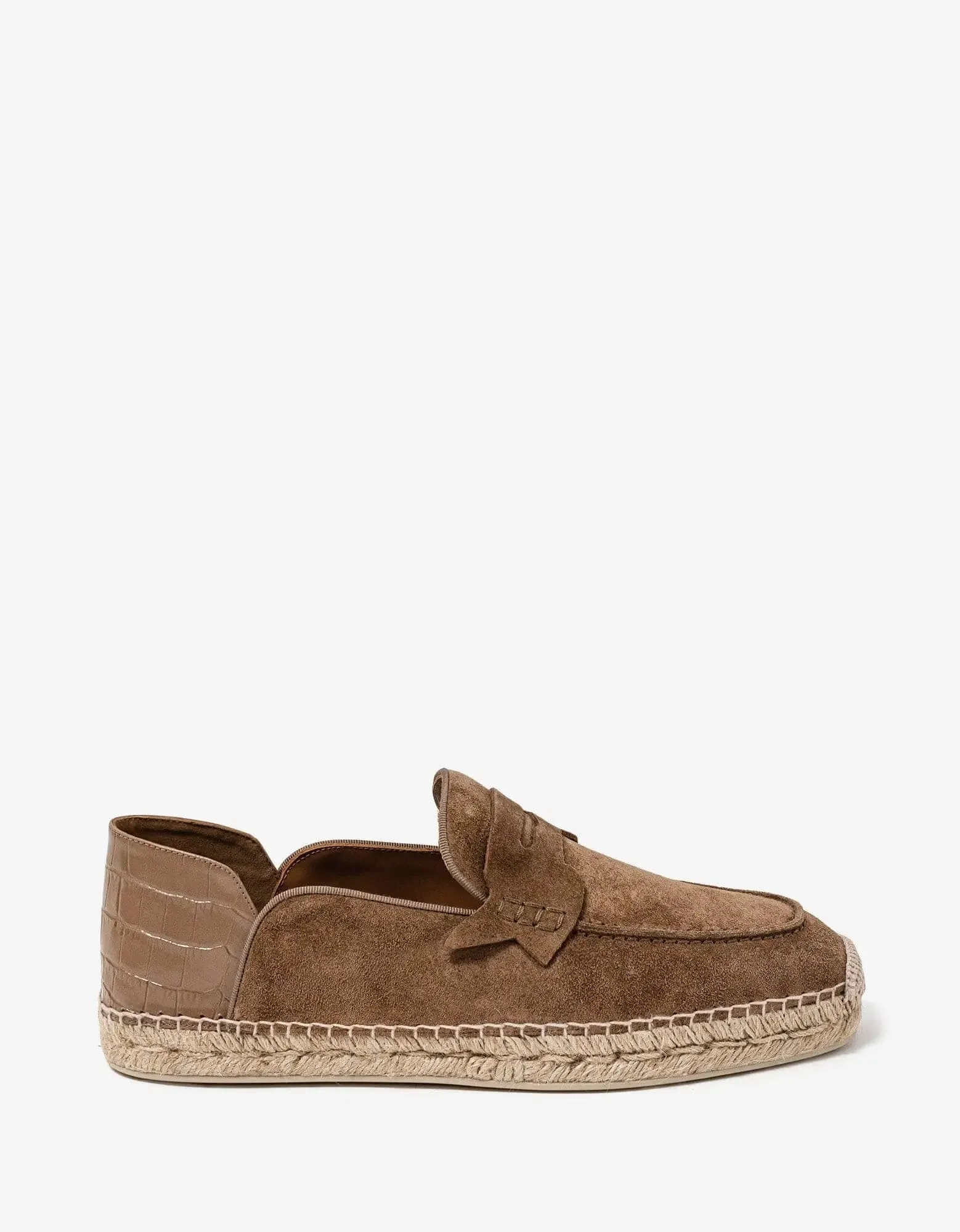 Christian Louboutin Paquepapa No Back Brown Espadrilles -