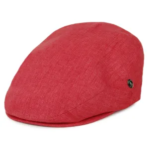 City Sport Hats Promo Linen Flat Cap - Brick Red