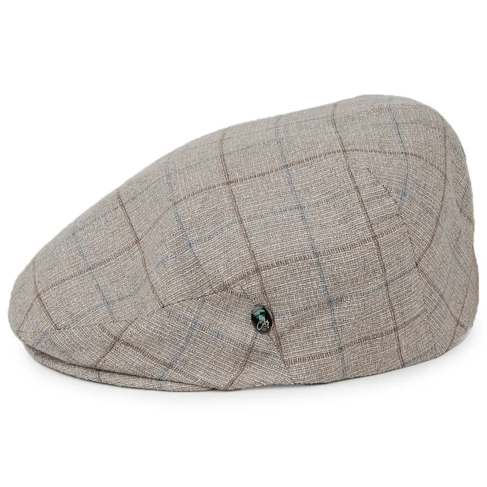 City Sport Hats Windowpane Flat Cap - Light Brown