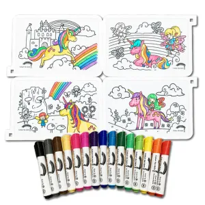 Colour Me Mats - Mini Puzzle Mat (Magical Unicorns & Fairies)