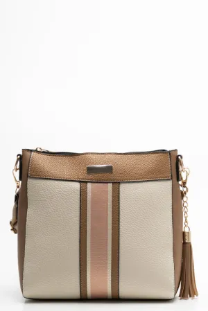 Contrast Messenger Bag Natural