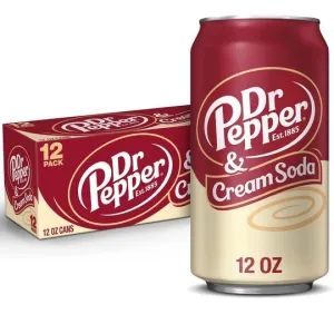 Dr Pepper & Cream Soda, 12 fl oz cans, 12 pack