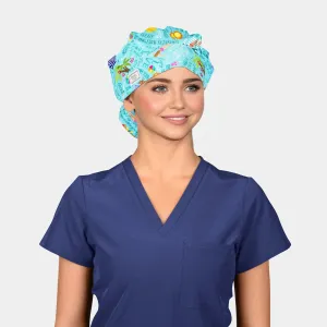 Dreaming of Summer- Poppy Bouffant Surgical Scrub Hats