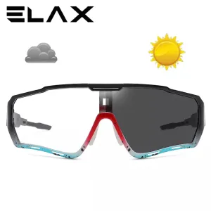 ELAX Brand New Style Photochromic Sunglasses SportsMen Women Mtb Bike Bicycle Eyewear Cycling Glasses