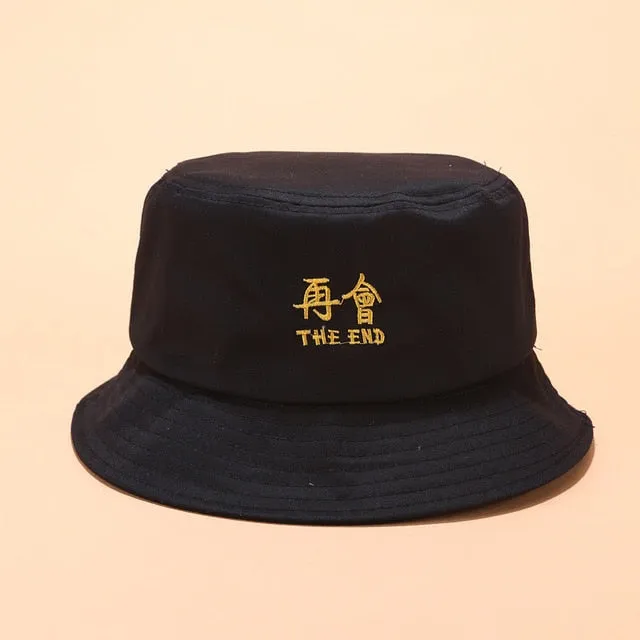 Embroidered fisherman hat tide men