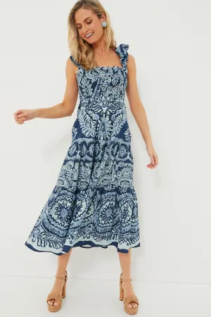 Exclusive Charlough Sleeveless Smocked Midi Dress