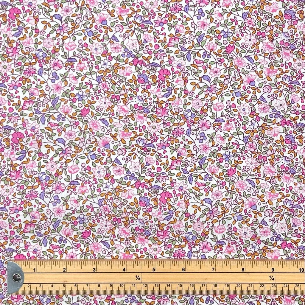 Floral Elegance Polycotton Fabric