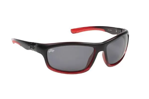 FOX RAGE Wraps Black Red with Grey Lense Polarized Sunglasses