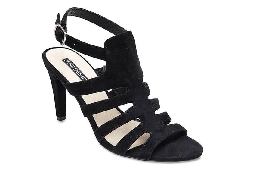 Glamour Heel in Black Suede