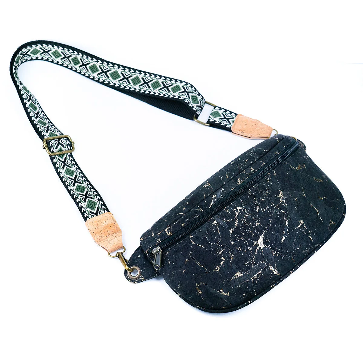 Golden Cork Elegance: Nature-Inspired Women's Sling Bag BAGP-269