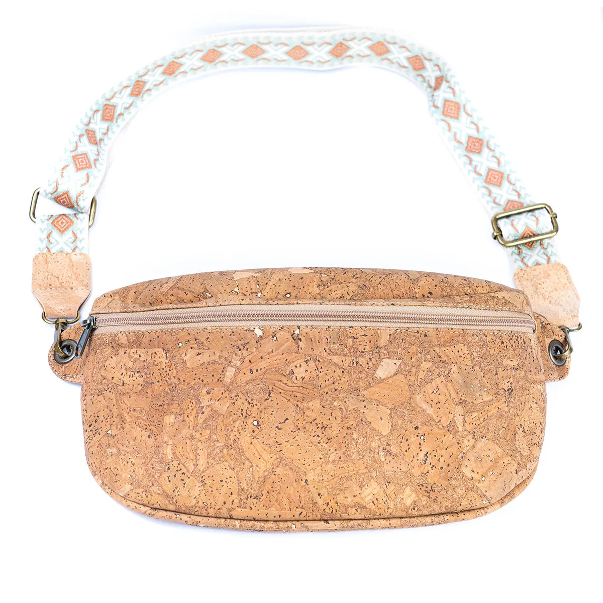 Golden Cork Elegance: Nature-Inspired Women's Sling Bag BAGP-269