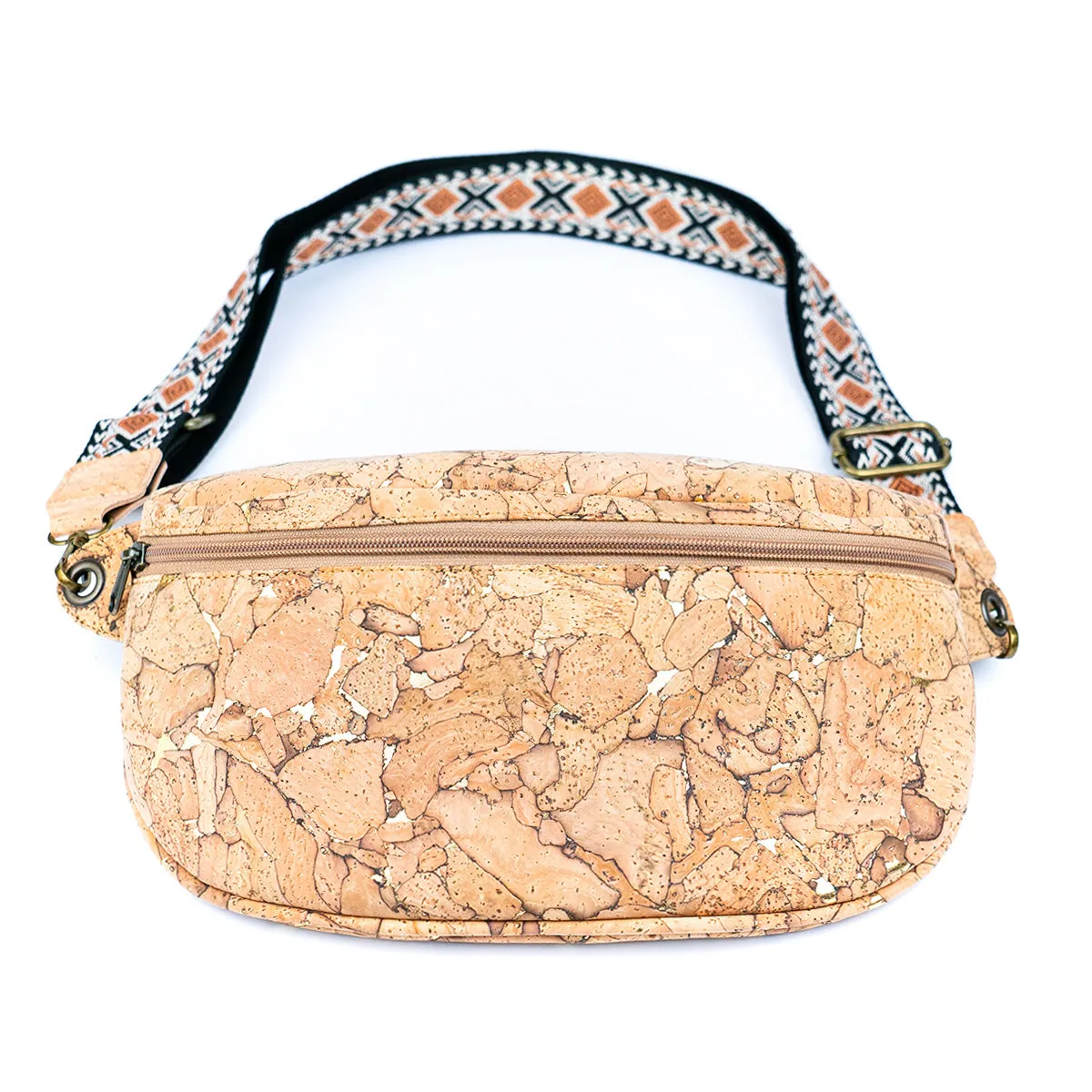 Golden Cork Elegance: Nature-Inspired Women's Sling Bag BAGP-269