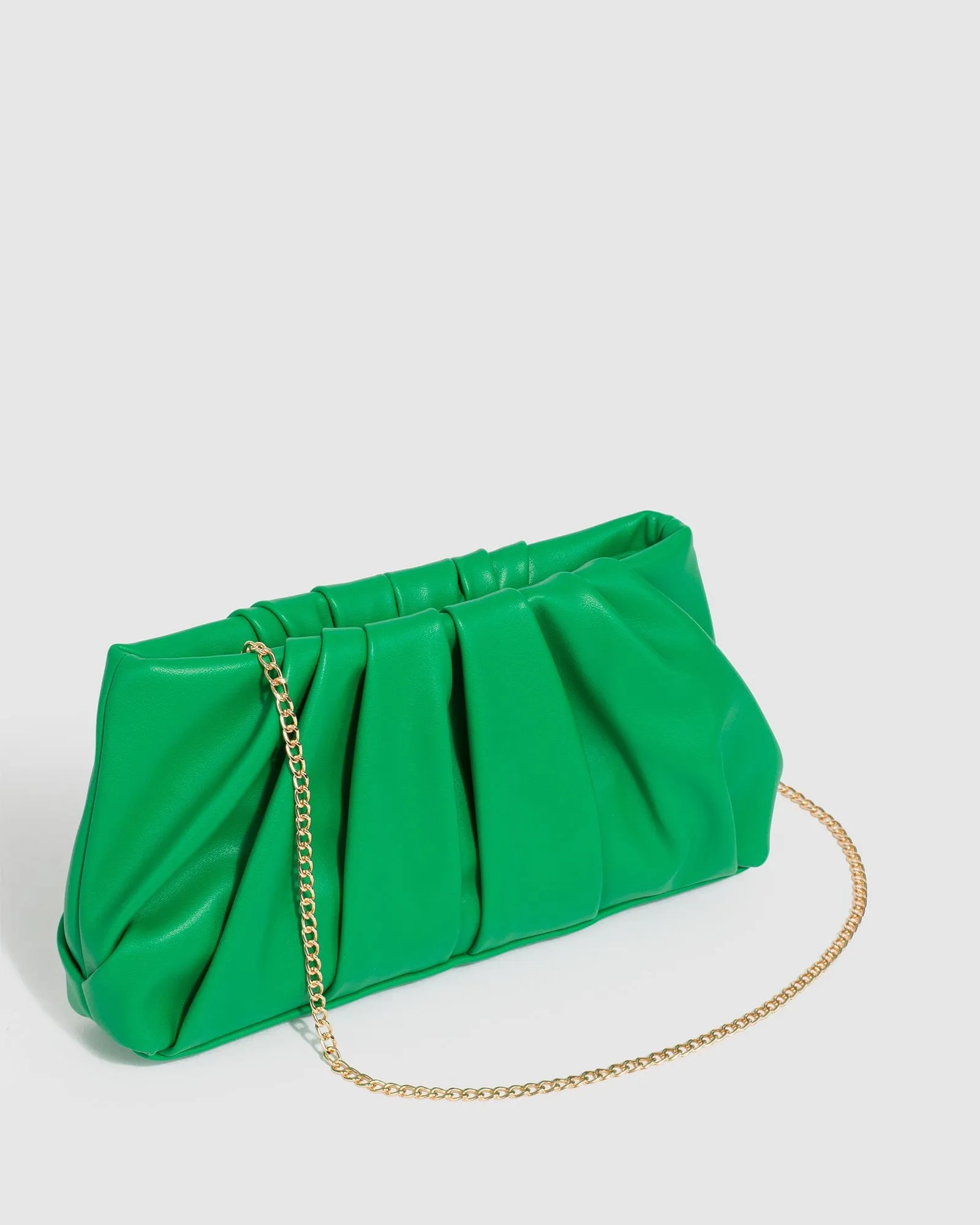 Green Lucy Pouch Clutch Bag