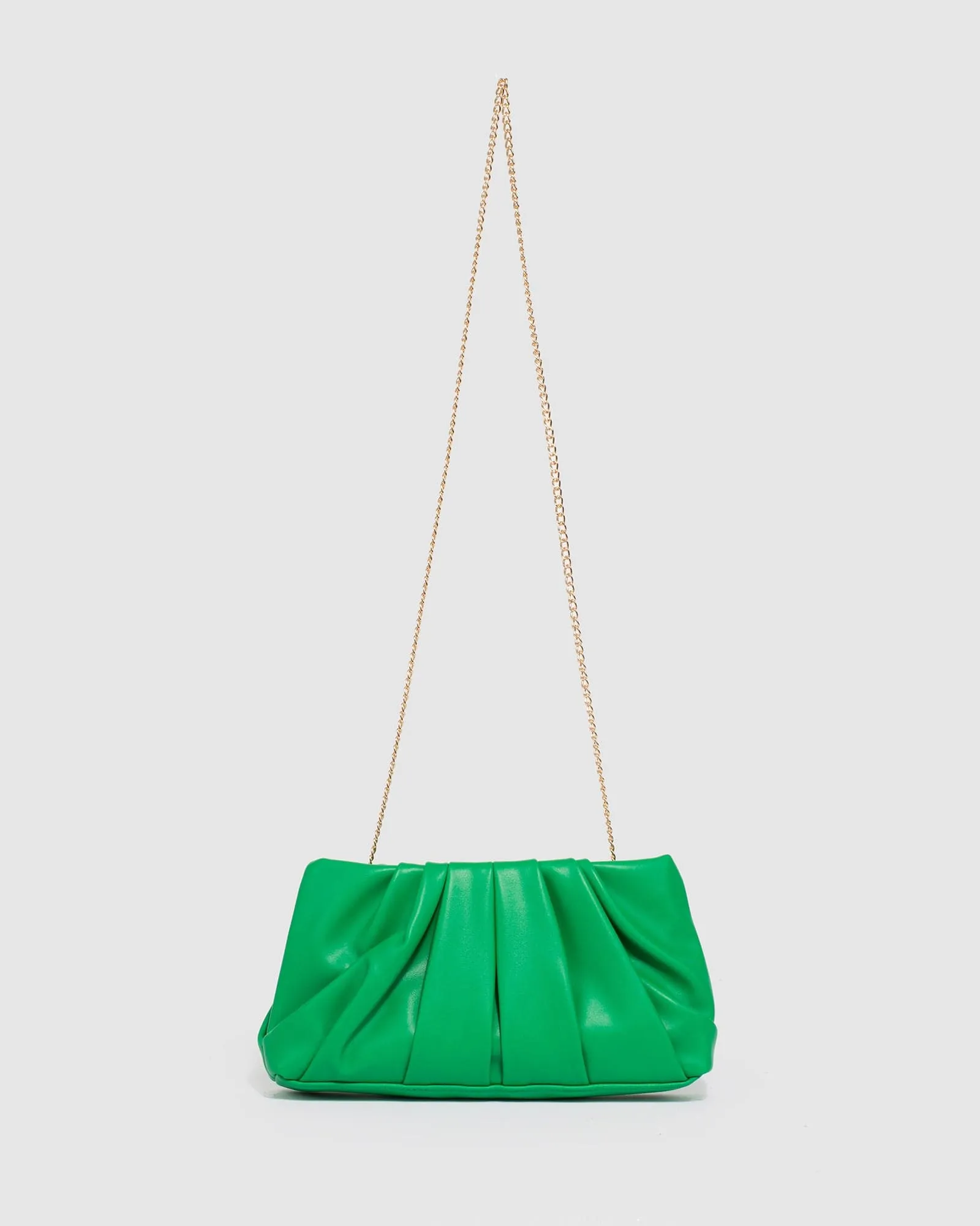 Green Lucy Pouch Clutch Bag