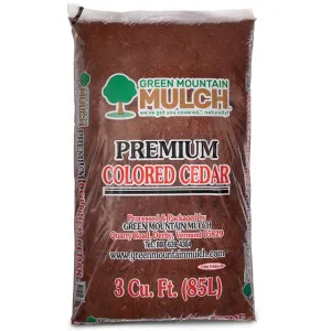 Green Mountain Color Enhanced Red Cedar Mulch, 3 Cu. Ft. Bag