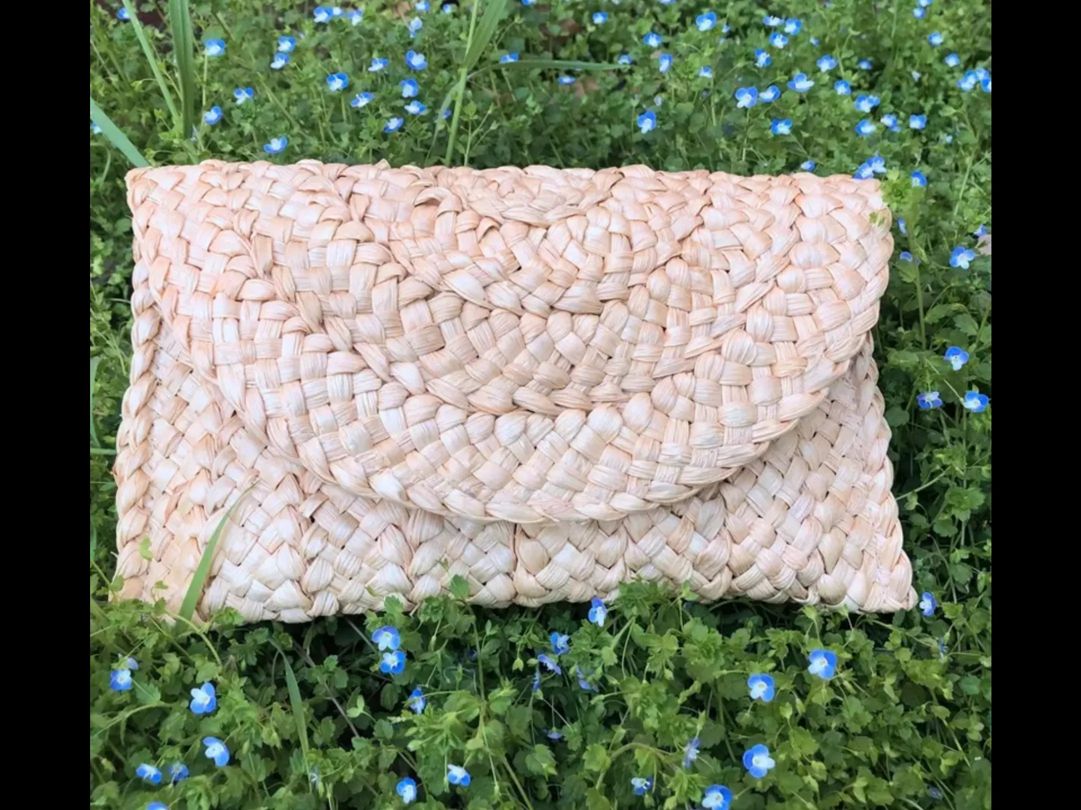 Handmade Woven Straw Clutch Rattan Bag - Assorted Colors