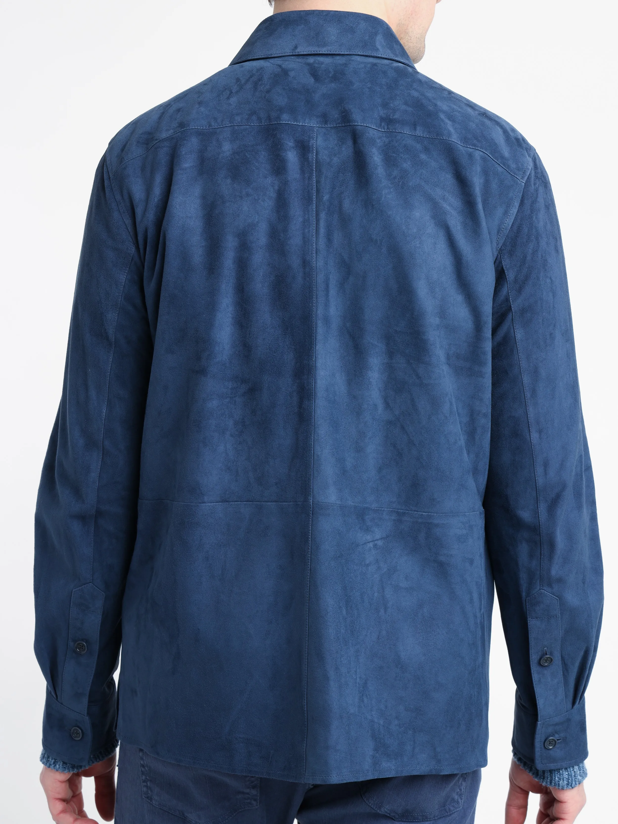 Island Blue Suede Overshirt