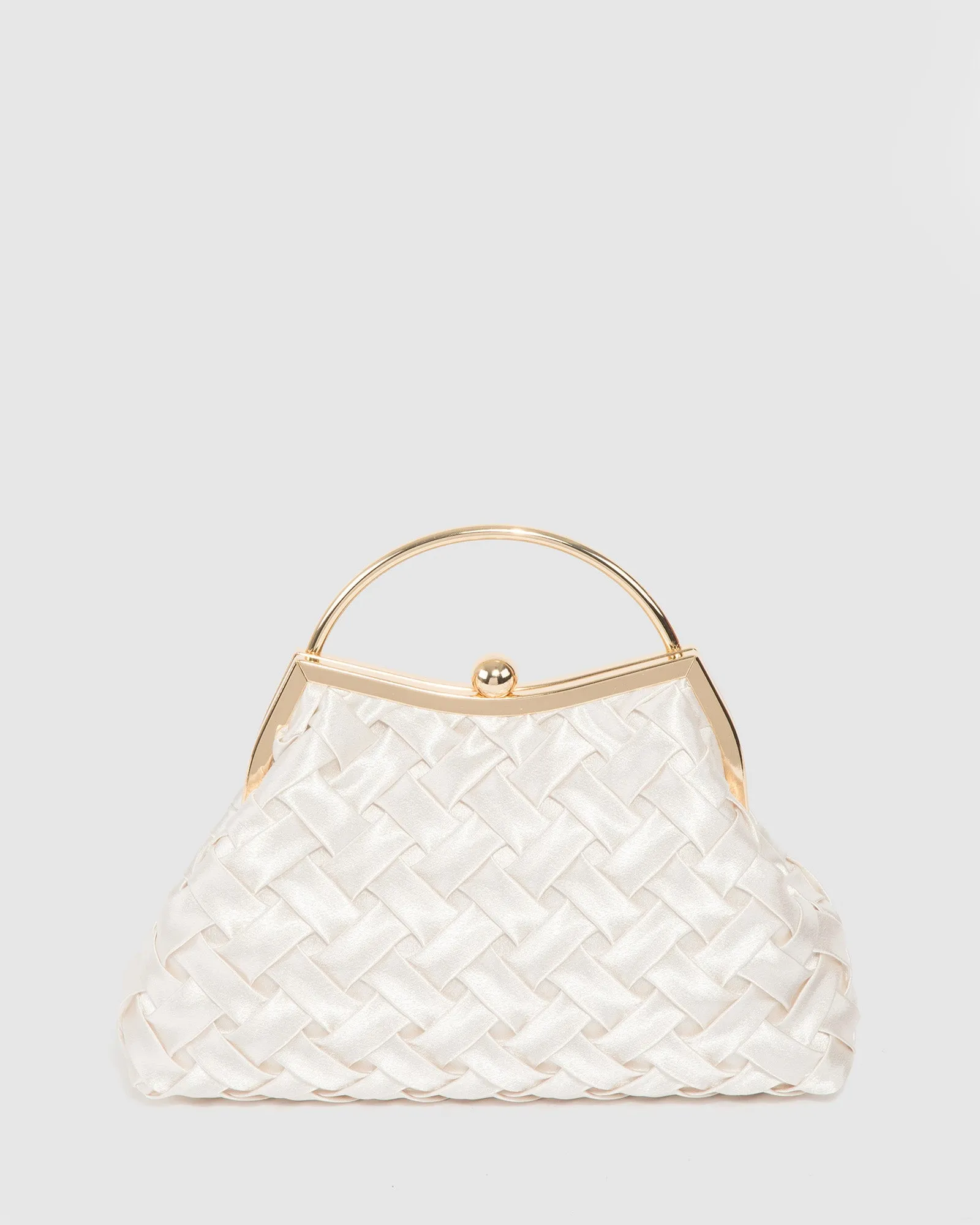 Ivory Elizabeth Frame Clutch Bag