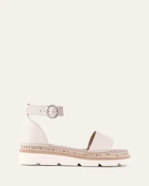 IVY FLAT SANDALS OFF WHITE LEATHER