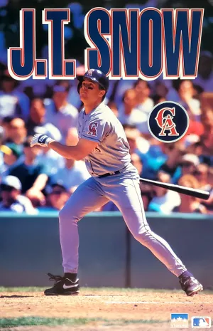 J.T. Snow "Superstar" California Angels MLB Action Poster - Starline 1993