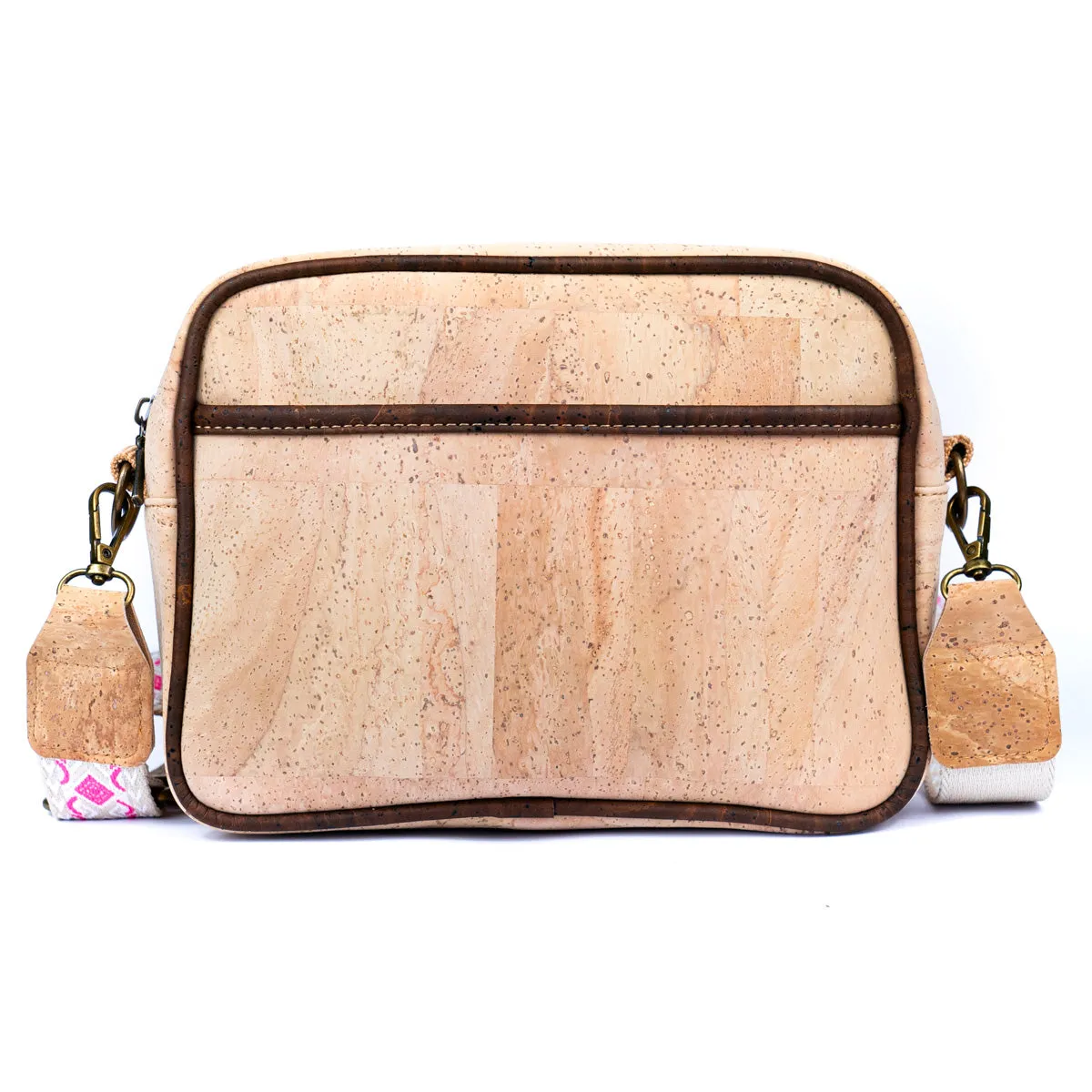 Ladies' Natural Cork Crossbody Bag with Wide Shoulder Strap BAGP-164