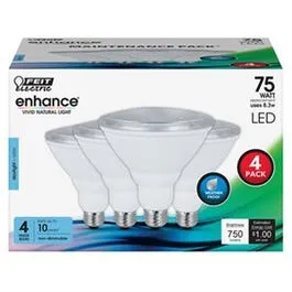 LED Light Bulbs, Par38, Warm Daylight, 750 Lumens, 8.3-Watts, 4-Pk.