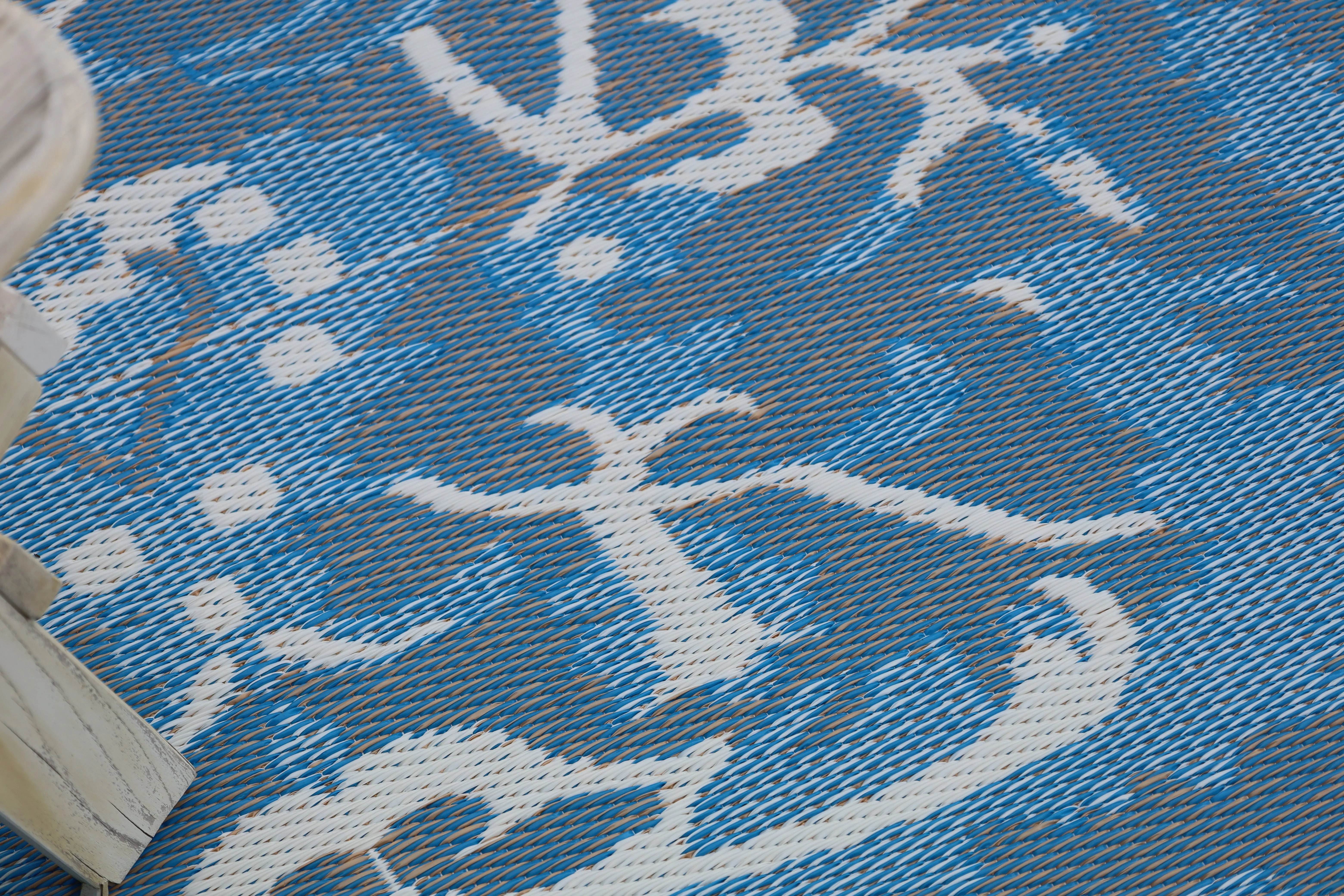 Nain Blue Recycled Plastic Outdoor Rug