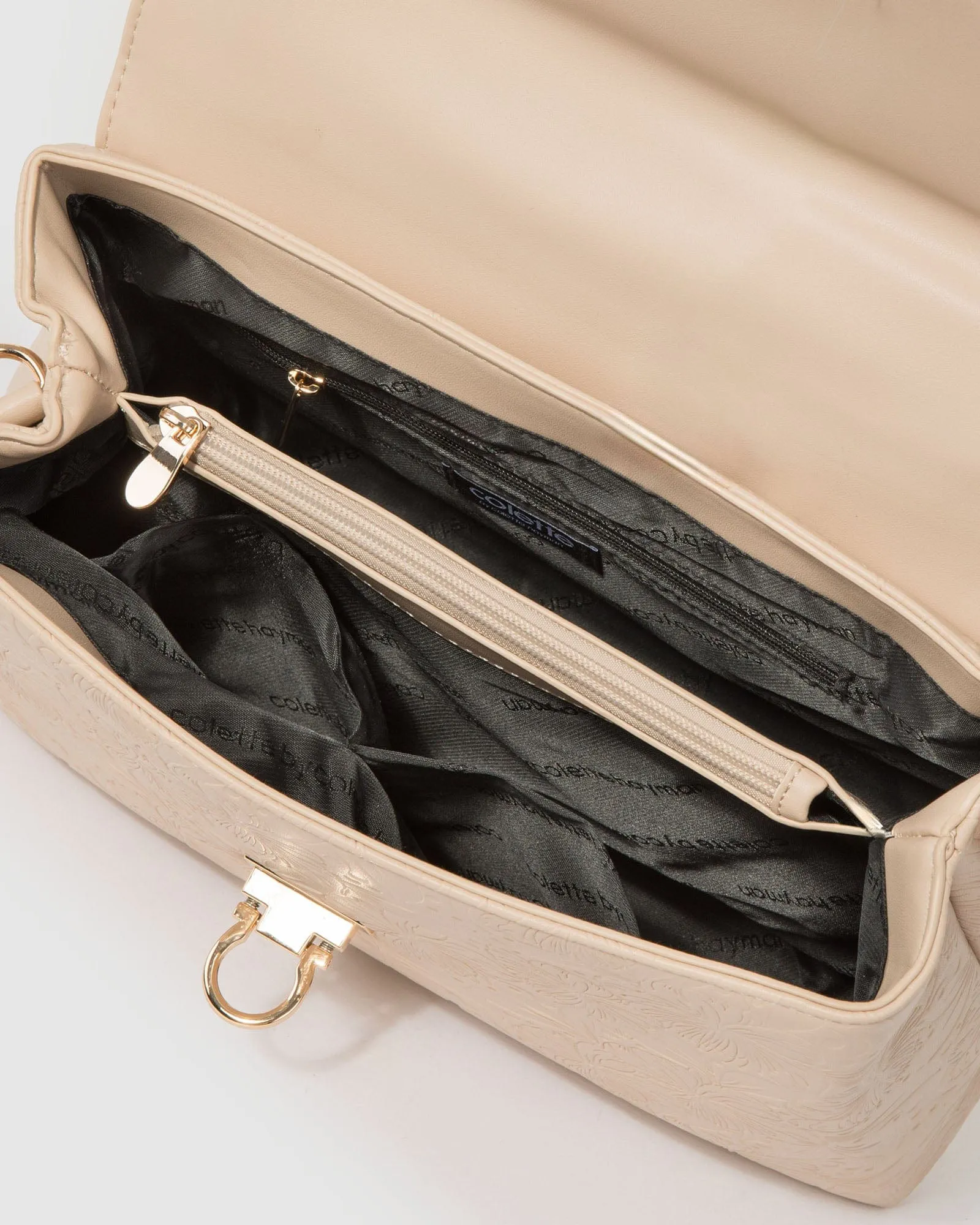 Natural Asma Lock Top Handle Bag