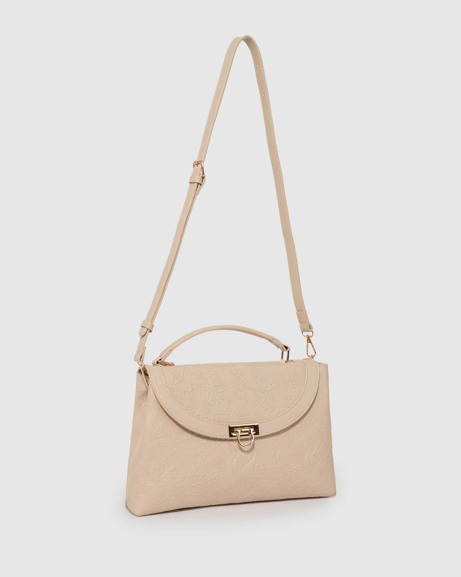 Natural Asma Lock Top Handle Bag