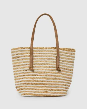 Natural Hannah Straw Tote Bag