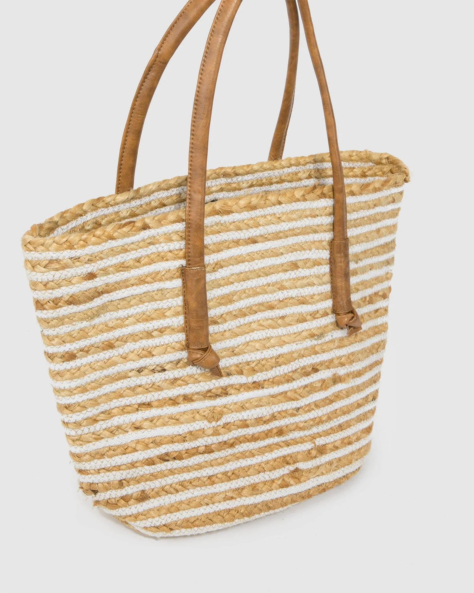 Natural Hannah Straw Tote Bag