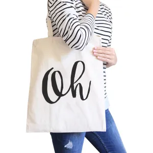 Oh Natural Canvas Bag Cute Calligraphy Eco Bags Gift For Students