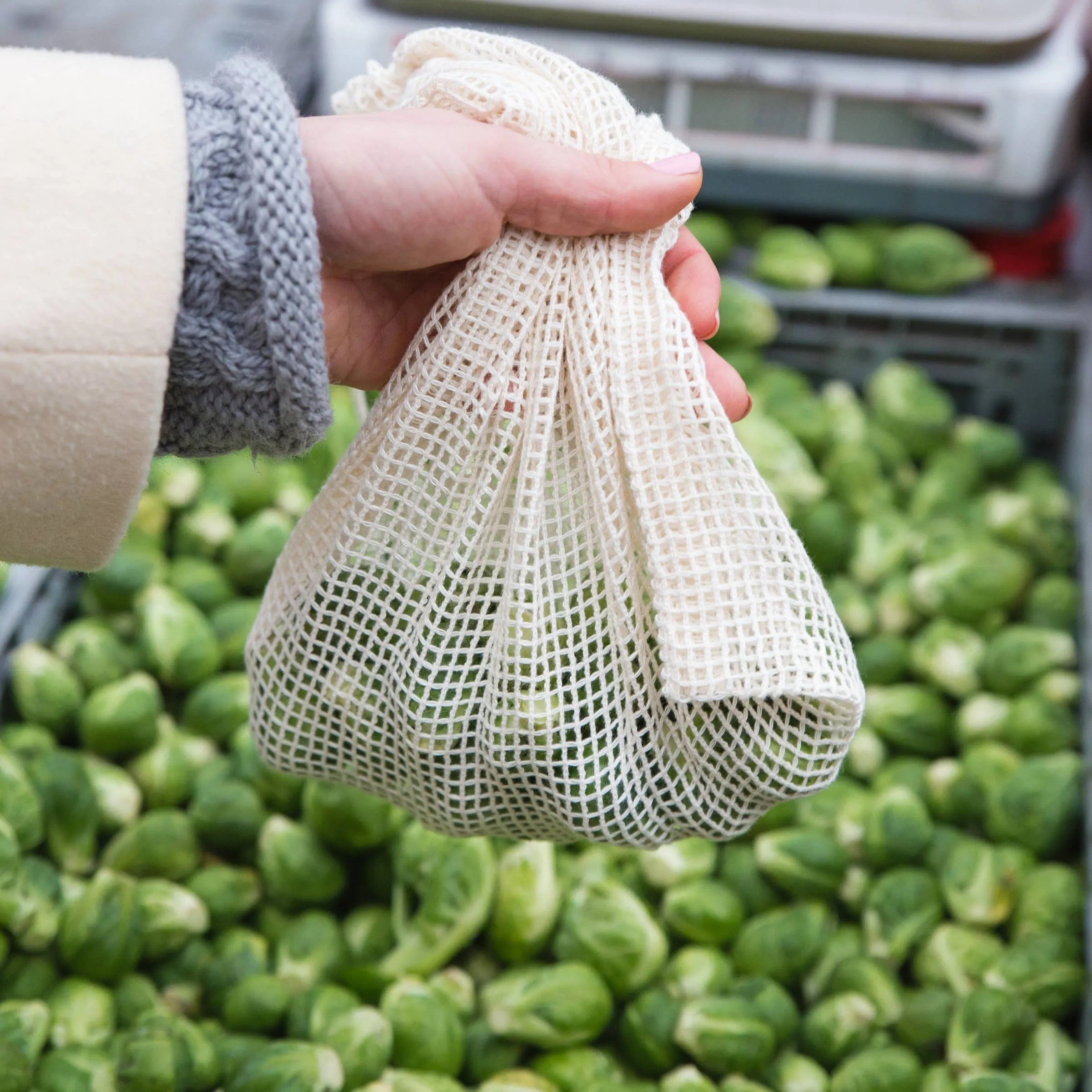 Organic Mesh Produce Bag / Sack Natural