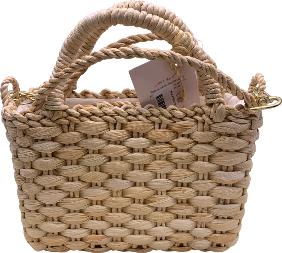 Palha Natural Woven Mini Basket Bag One Size