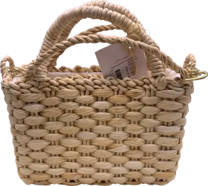 Palha Natural Woven Mini Basket Bag One Size