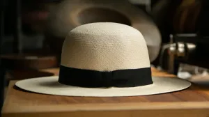 Panama Straw Fedora, Open Crown