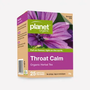 Planet Organic - Herbal Tea Bags - Throat Calm (25 Tea Bags)