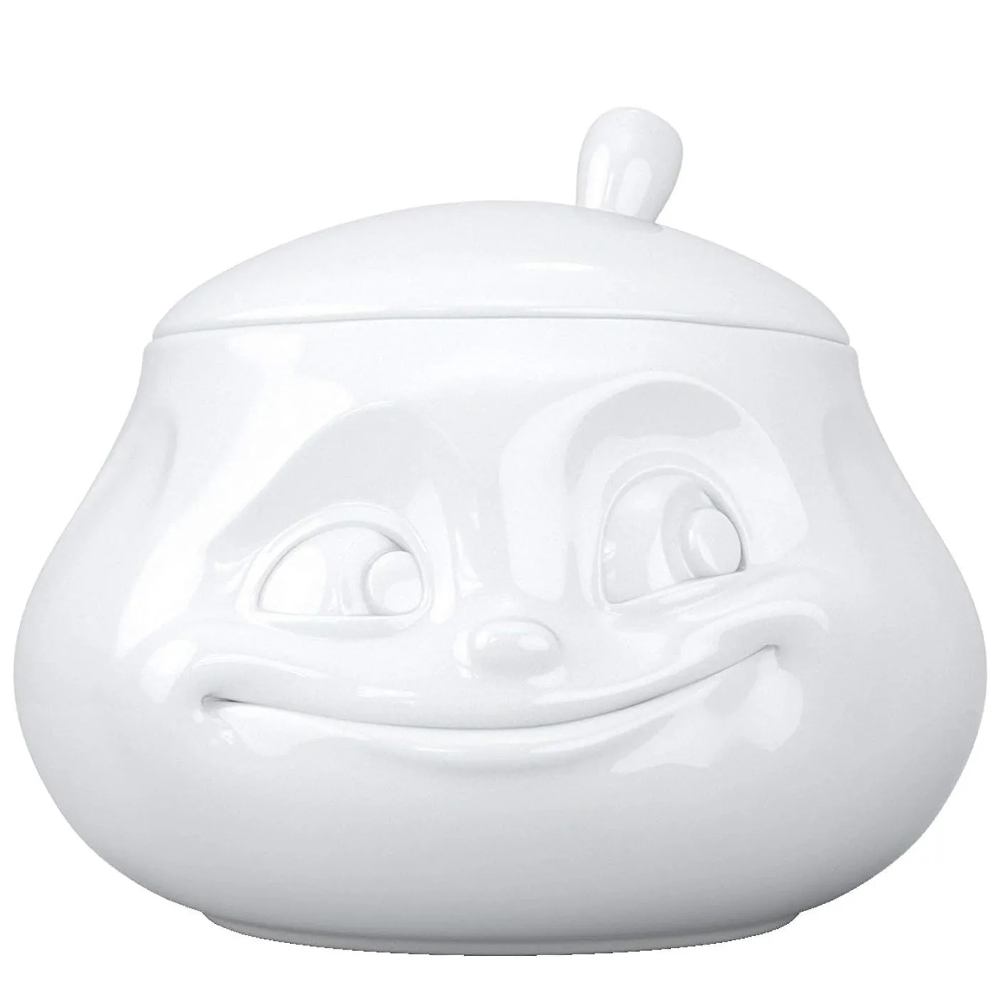 Porcelain Sugar Bowl with Lid Sweet Face