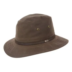 Portland Oilskin Waterproof Rain Hat - Brown